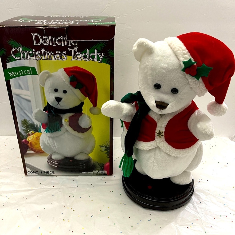 Rockin around the Christmas Tree Musical Dancing  Teddy Bear w/ Original Box